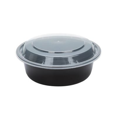 6" FOOD CONTAINER WITH CLEAR LID, 16OZ 150/BX