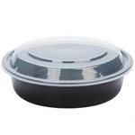 7" FOOD CONTAINER WITH CLEAR LID 24OZ 150/BX