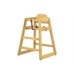 NATURAL WOODEN BABY HIGH CHAIR