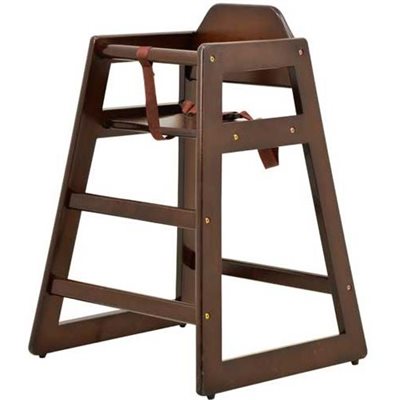 WALNUT WOODEN BABY HIGH CHAIR