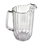 Water Pitcher, Polycarbonate, Clear, 32 Oz