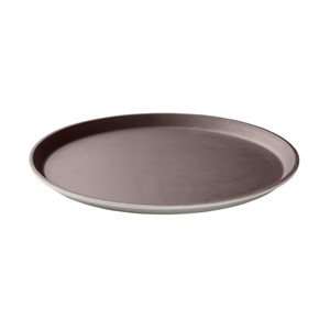 ROUND NON-SLIP TRAY 11" BROWN