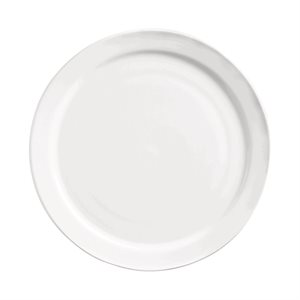 Assiette Ronde, Bord Étroit, 9.5 Po, "Porcelana"