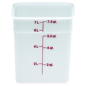 Boîte de Rangement, Cambro 8SFSP148 8 Qt. Blanche