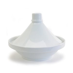 Tagine, En Porcelaine, Blanc, 56 Oz