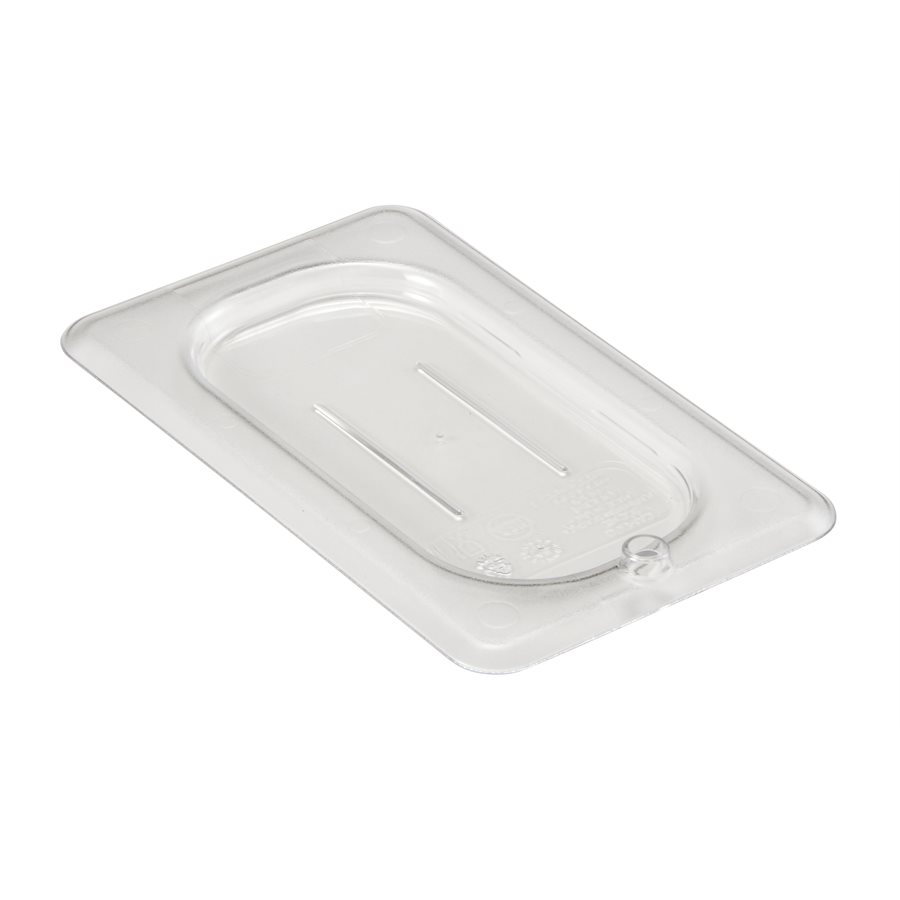 Cambro Camwear 90CWC135 Clear, Polycarbonate, Flat Lid (1/9 Size)