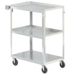 Cart, Medium Duty, 3 Shelf, Stainless Steel, 27.5 X 15.5 X 33"