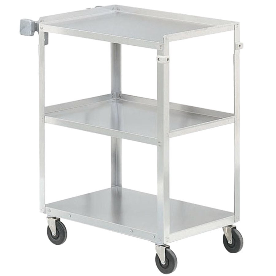 Cart, Medium Duty, 3 Shelf, Stainless Steel, 27.5 X 15.5 X 33"