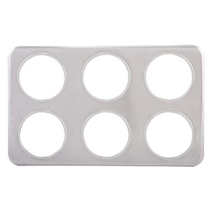 Adaptor Plate, Six 4 3/4" Holes, Stainless Steel