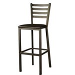 Barstool w/Back, Black Frame