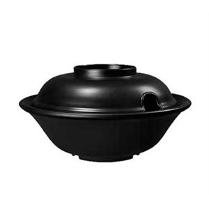 Fuji Bowl (With Lid), 16 Oz / 475 ML, Melamine, Black