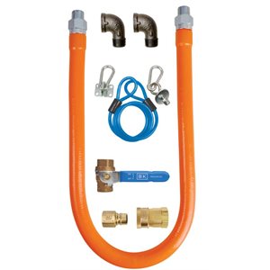 Gas Hose Connection Kit, 0.75 X 36", Includes Quick Disconnect