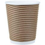  TASSES À CAFÉ ISOLÉES ET ONDULÉES 295ML - 100/PQ