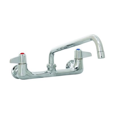 Faucet, Wall Mount, 8" Centers, 12"Swivel Nozzle