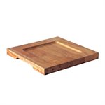 Plateau De Support Carré En Bois, 7.5 X 7.5 Po