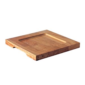 Underliner/Tray, Square Shaped, Wood Base 7.5 X 7.5"