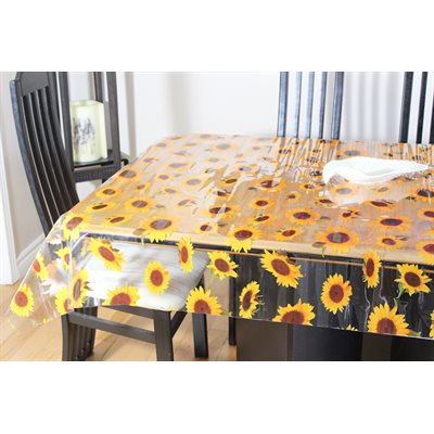 Tabletop "Sunflowers on Clear", 54" x 25 Meters