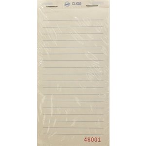 Note Pad, Numbered - 10 pks of 100 (6.5" x 3.25")