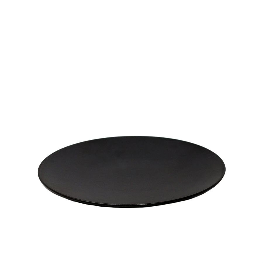 Assiette Ronde 10po. , Noir, Forme Coupe