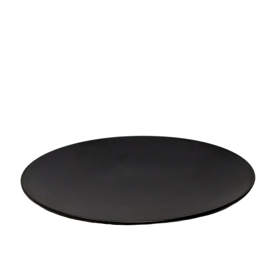 Coupe Shape Plate 12.8" , Black, Round