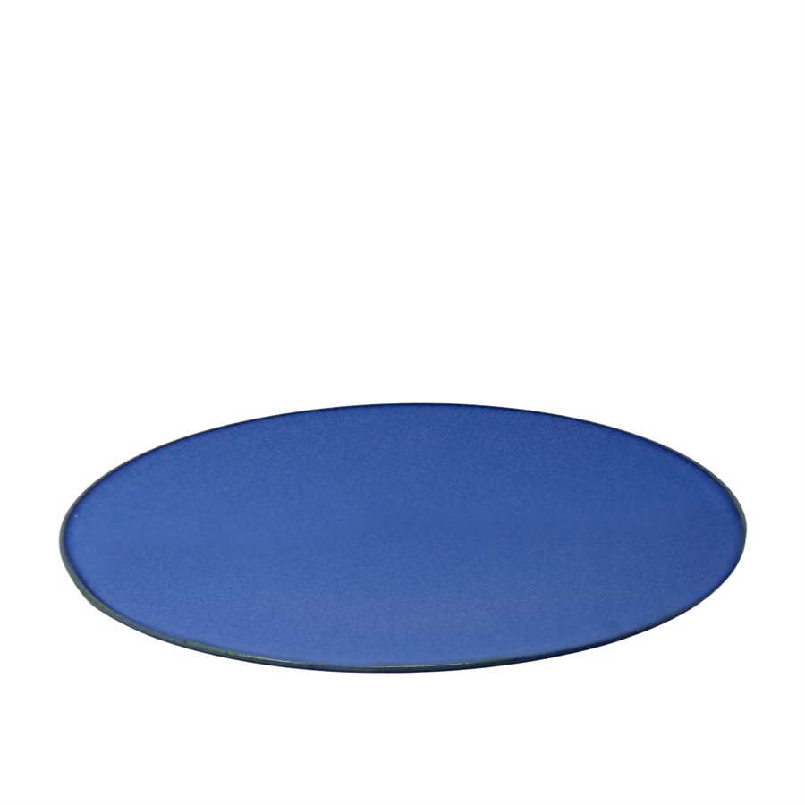 Assiette Rond 12.8po. , Couleur Bleu Ciel