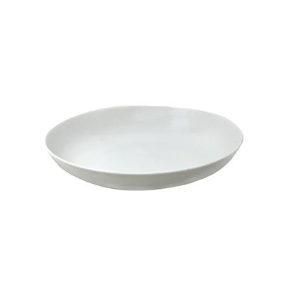 Assiette À Soupe 8po. , Blanc, Forme Coupe, Ronde