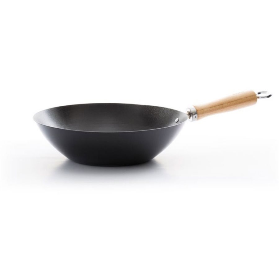 Wok "Typhoon" En Acier Au Carbone, Diamètre 30 CM