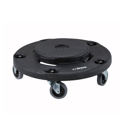 Round Trash Can Dolly 18", Black, 400 Lbs Capacity