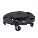 Round Trash Can Dolly 18", Black, 400 Lbs Capacity