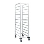 12 pan, 20 1/4" wide aluminum rack with middle reinforcement bars