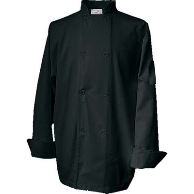 Chef Jacket, Large, Black, "Economy Basic"