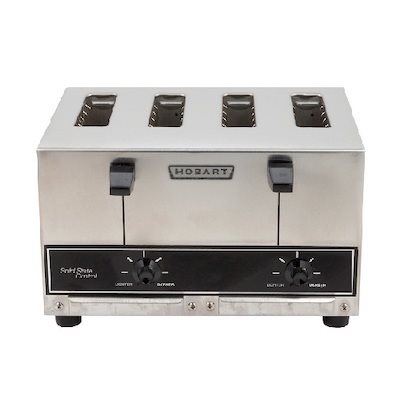 Hobart #ET27 , Commercial Pop Up Toaster 4 Slice, Up To 400 Slices per Hour, 240V