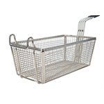 Fryer Basket with Coated Blue Handle & Front Hook