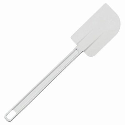 Spatula (Bowl Scraper), White, 13.5" Length, Polypropylene Handle