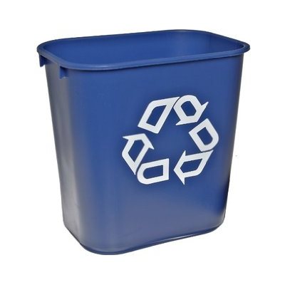 Bin, Recycling, Desk Side, Blue