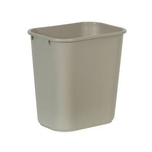 Wastebasket (Trash Can), 28 Qt (26.6L), Beige