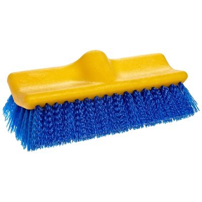 Scrub Brush (Floor), Plastic Block, Bi-Level, Polypropylene Fill