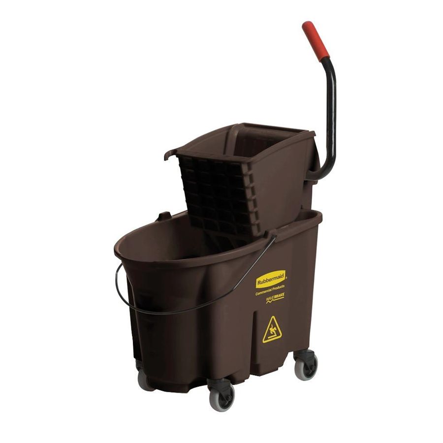 Mopping System, Bucket And Wringer, 35 Qt Capacity, Brown