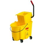 Mopping System, Bucket And Wringer, 35 Qt Capacity, Yellow