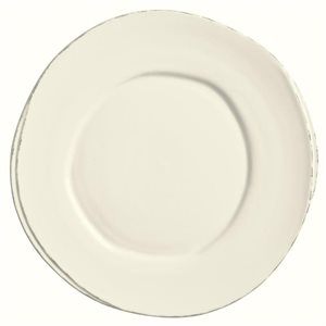 Assiette en Porcelaine, Ronde, 12 Po (30.5 CM), Bord Large, "Farmhouse"