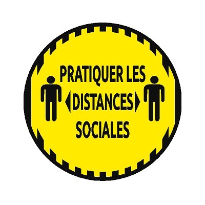 PANNEAU DE PLANCHER - DISTANCES SOCIALES (FR)