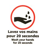 Adhesive Sign - "Wash Your Hands"