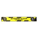 ADHESIVE FLOOR SIGN "ATTENDRE ICI SVP" 24"