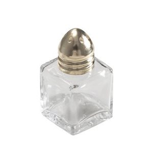 Shaker, Salt/Pepper, Square Shaped, Brass Top, 0.5 Oz