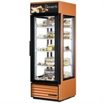 Merchandiser/Refrigerator, 4 Glass Sides, Copper Edges