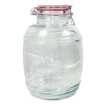 Storage Jar, Glass Construction, Clamp Top, 135 Oz (4L)