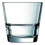 Glass, Old Fashioned Drinking Glass, Stackable, 10.5 Oz