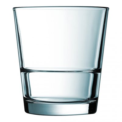 Glass, Double Old Fashioned Drinking Glass, Stackable, 12 Oz