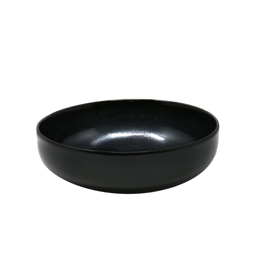 Coupe Shape Round Deep Black Moon Bowl 8.4"