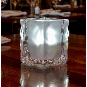 Ice Glass Candle Holder